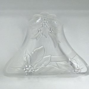 Vintage Clear Crystal Glass Floral Bell 8
