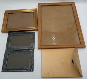 Vintage Wood &amp Metal Picture Frames Gold Tone Ornate Designs