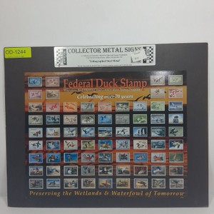 Federal Duck Stamp Collector Metal Sign Migratory Bird Hunting Conservation Stamp Program