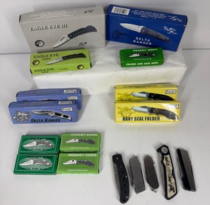 Folding Pocket Knives  Flying Falcon, Eagle Eye, Delta Ranger, Navy Seal & Assorted Lockbacks