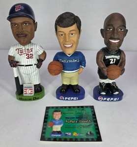 Minnesota Sports Bobbleheads  Kirby Puckett, Kevin McHale & Kevin Garnett