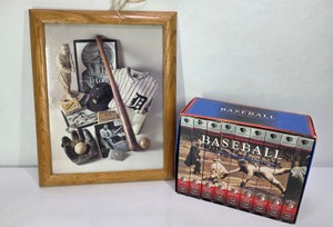 Baseball Collectibles  Ken Burns Baseball PBS VHS Box Set & Framed Ty Cobb Display