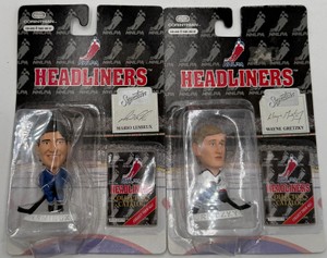 Corinthian NHL Headliners Signature Series Figures  Wayne Gretzky & Mario Lemieux