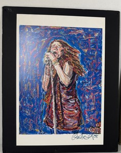 Janis Joplin Expressionist Portrait Art Print  Colorful Music Icon Artwork