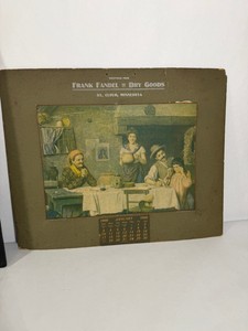 1909 Frank Fandel Dry Goods Advertising Calendar  St. Cloud Minnesota Store Ephemera