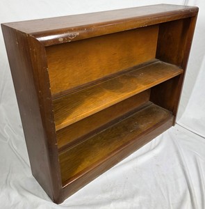 Vintage 2-Shelf Wooden Bookcase  Mid-Century Style Open Display Cabinet