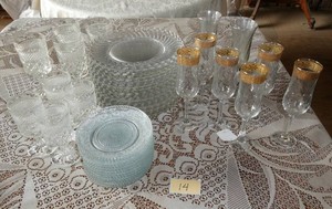 46 pieces of plates and glasses