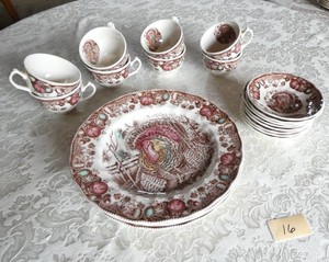 Johnson Bros - His Majesty turkey pattern  Jamestown Beautiful colors