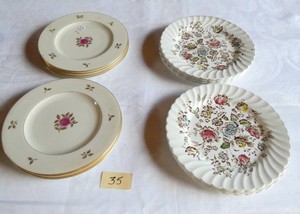 8 Lenox rose plates 9 and 7 Johnson Bros Staffordshire 10 plates