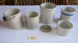 Lot of 5 Small Crocks