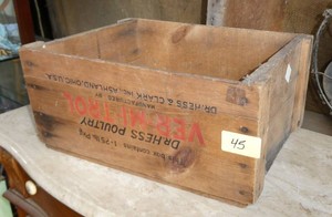 Fun vintage wood shipping box