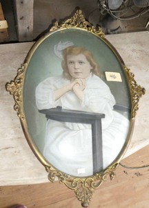 Vintage picture and frame