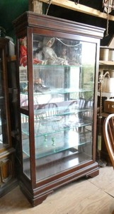 Vintage China Hutch - Sliding glass front door - 41x13x78