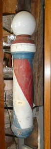 Antique Wood Barber Shop Pole Light 31 tall - VERY COOL