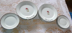 Just Plain FUN Christmas plates - Falalala