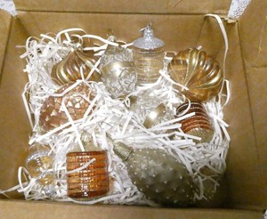 Vintage Feather tree ornaments