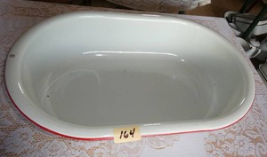 Baby Bathtub Enamelware )  27x18x7