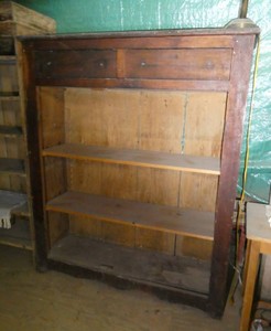 Primitive vintage storage cabinet