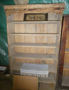 Vintage primitive storage cabinet
