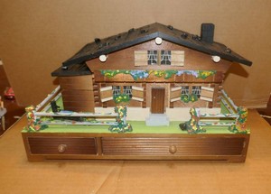 Large Vintage Music Box - Swiss Chalet