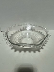 Vintage 11 Heisy Glass Lariat Pattern Serving Bowl