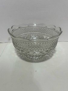 Large Vintage Anchor Hocking Wexford Footed Fruit Bowl