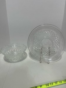 Vintage Anchor Hocking Wexford 12 Serving Platter and 8 Bowl