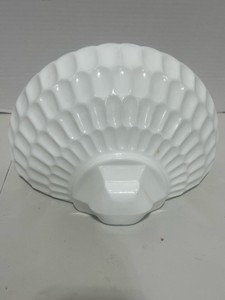 1950s Fenton Milk Glass Lavabo Basin Thumbprint Pattern