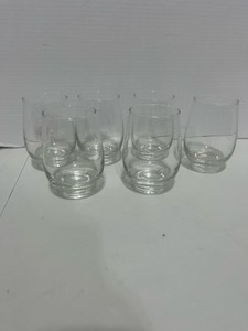 Set of 6 Stemless Wine Glasses Vintage