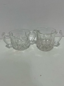 Vintage Cristal dArques-Durand Longchamp Creamer and Sugar