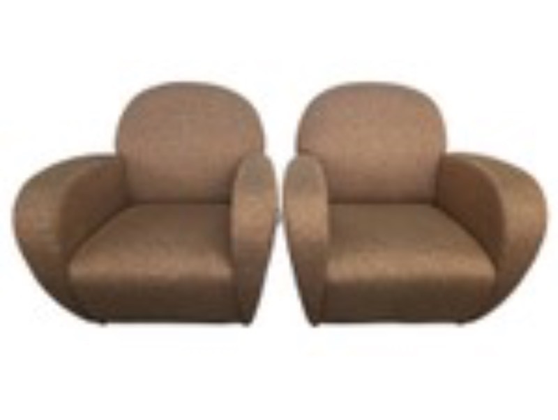 Set of Two Vintage Postmodern Lounge Chairs Retails New $3100 each
