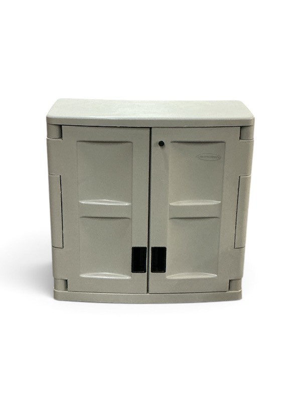 Grey suncast plastic utility wall storage Super cabinet