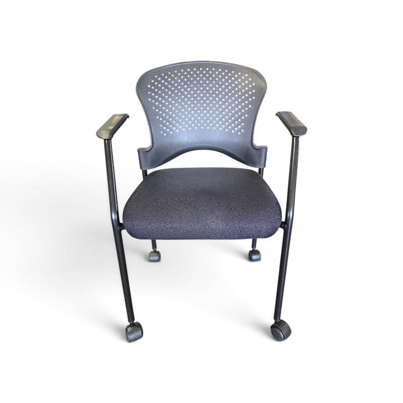 Set of Five Herman Miller Caper Chairs on Wheels- Stacking