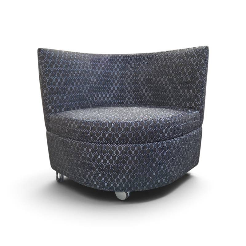 commercial-grade modular lounge corner chair on wheels