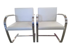 Set of two Knoll Brno Flat Bar Chairs retail price $2500 each