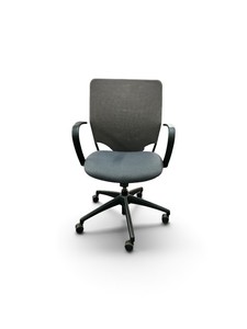 ergonomic grey mesh-back office task chair