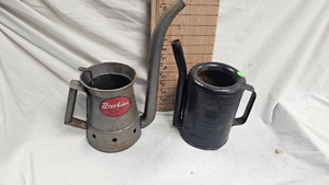 Pair of Oil Cans,(Black Swing Spout and Brookings Model 1001)