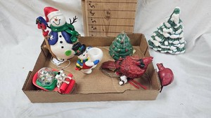 Lot of Various Christmas Ornaments and Dcor