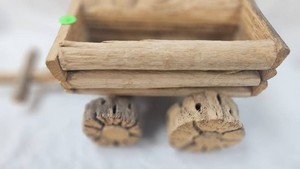 Folk Art-Handmade Wagon made from dried Cactus