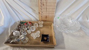Lot of SP Shakers and Crystal Fluted Bowl