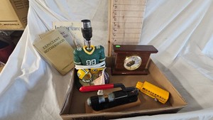Dcor Eagle Clock, Green Bay Packers Lamp, Lever Action Nut Cracker