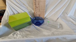 Betty Crocker Recipe Library, Cow Butterdish, Blue Bowl