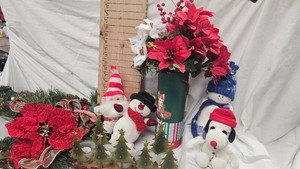 Lot of Christmas and Snowman Dcor