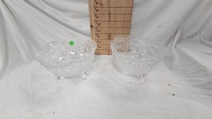 Cut Crystal Compote Footed Bowls