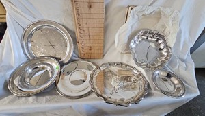 Lot of Very Nice Plated Platters and Serving Vessels