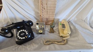 50s60s Mechanical Slot Bank, Thai Teppin(appears to be bronze), Vintage Phones