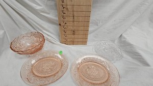 Vintage Pressed Glass Bowl, Indiana Tiara in Sandwich Pattern