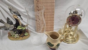 Bird Figures, Anniversary Clock, Watt Pitcher, Vase