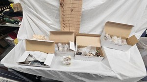 4 Boxes Hummel Village People Figures and Conch Shell