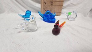 Lot of Glass Art Birds as Pictured